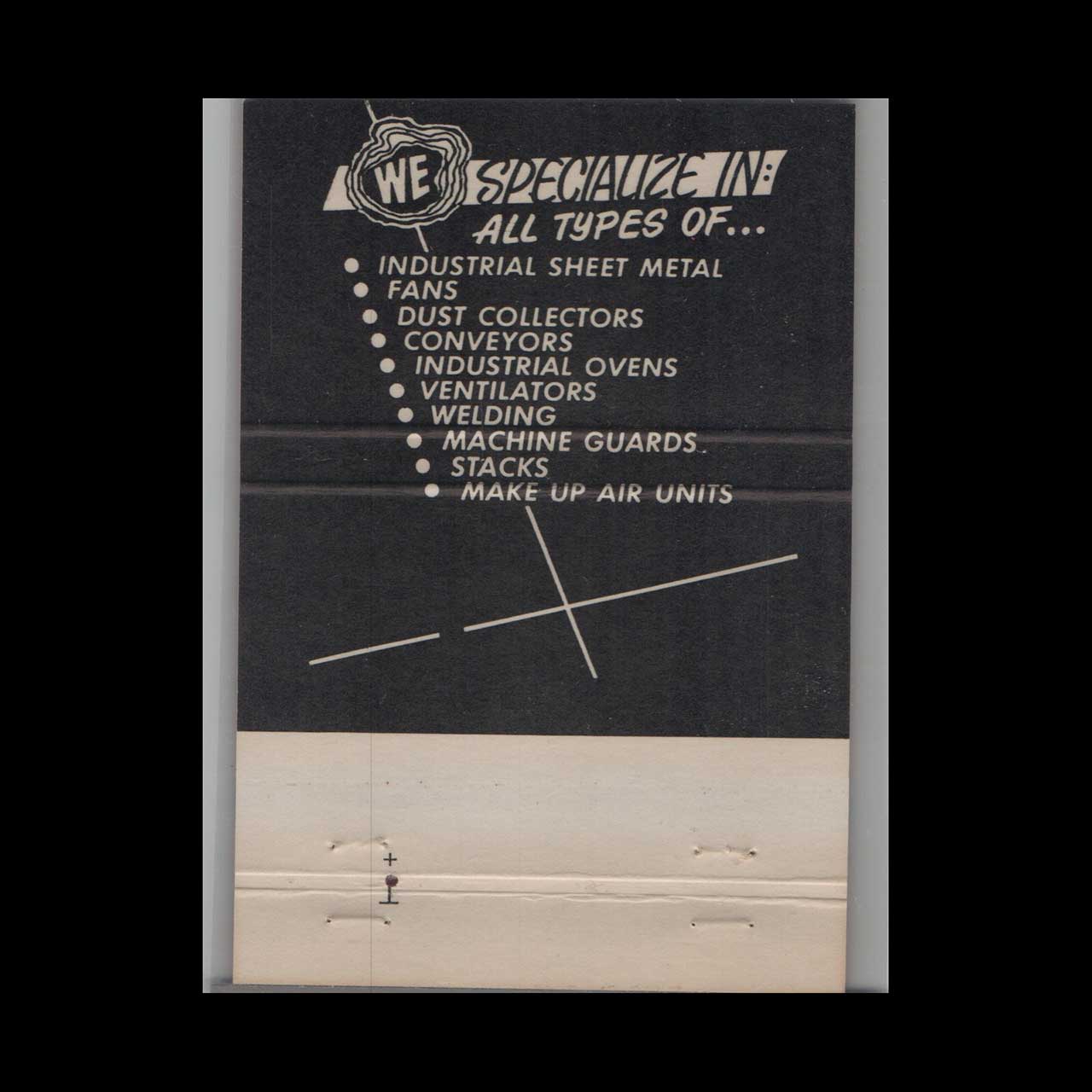 Matchbook Cover Steinke Fenton Sheet Metal Company in Jackson MI Matchbook Cover Steinke Fenton Sheet Metal Company in Jackson MI