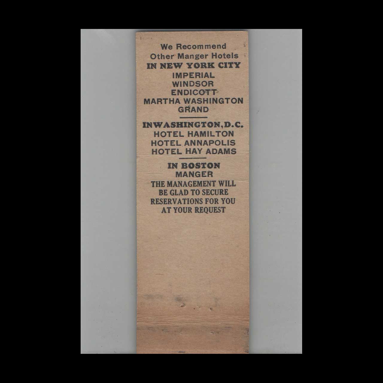 Matchbook Cover Federal Match Co Plaza Hotel Chicago IL #1 Matchbook Cover Federal Match Co Plaza Hotel Chicago IL #1