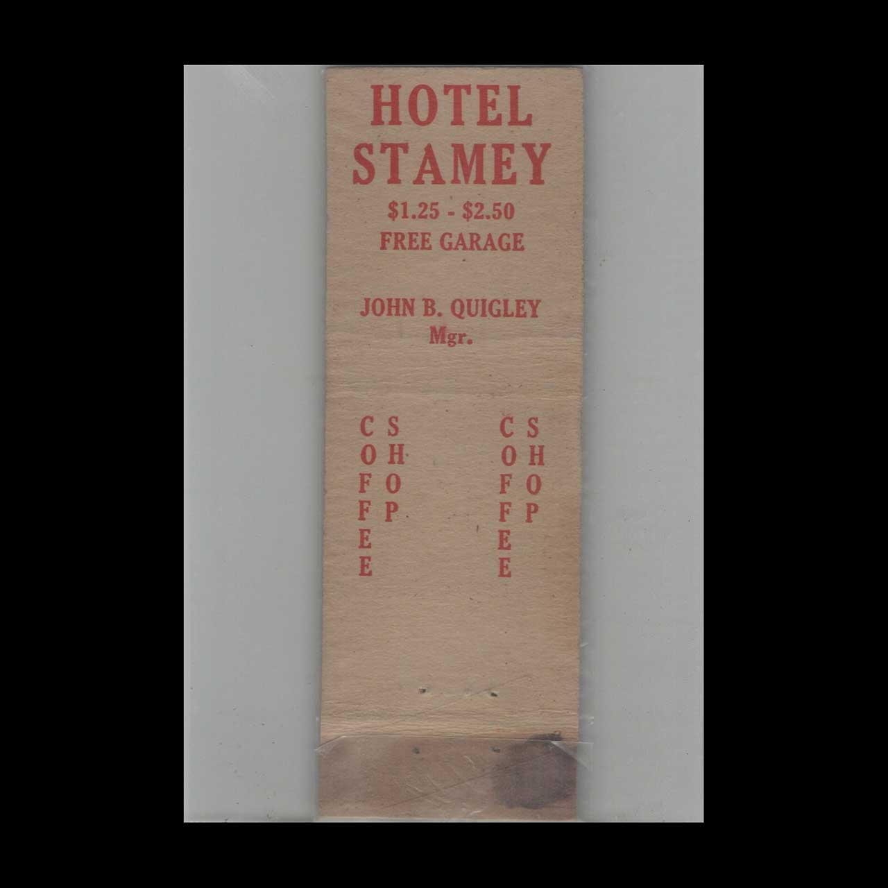 Matchbook Cover Federal Match Co Hutchinsons Restaurant Hutchinson KS Matchbook Cover Federal Match Co Hutchinsons Restaurant Hutchinson KS