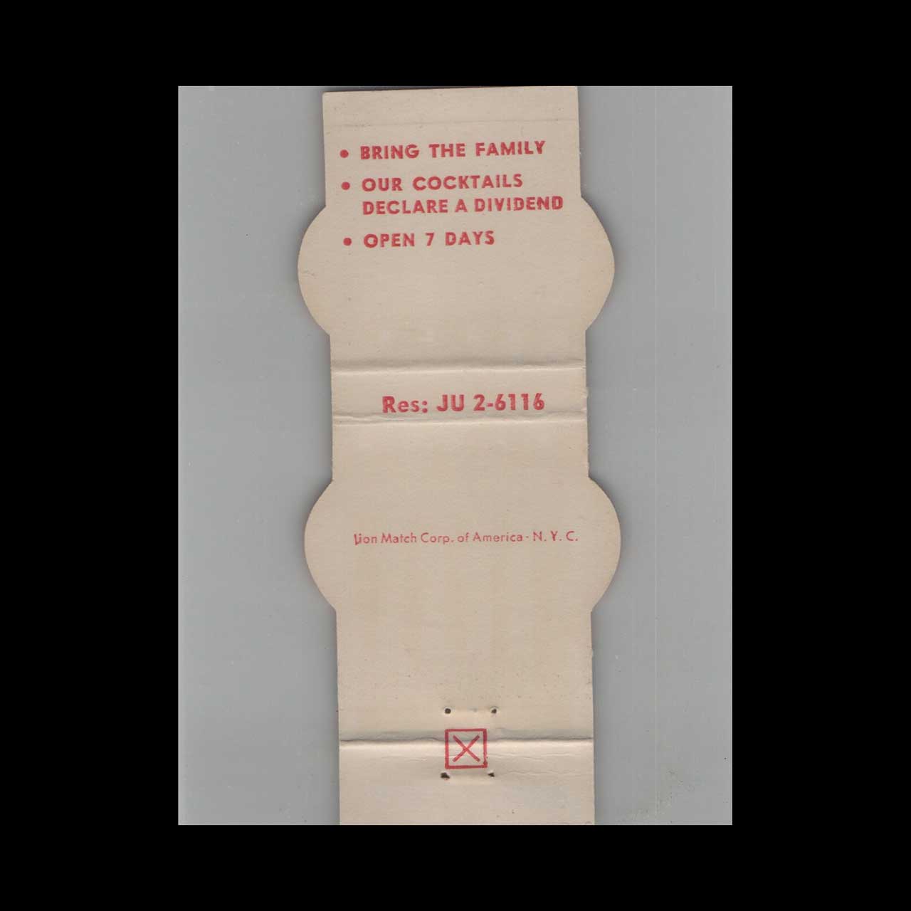 Dan Dowds Steak House Matchbook Cover New York NY Dan Dowds Steak House Matchbook Cover New York NY