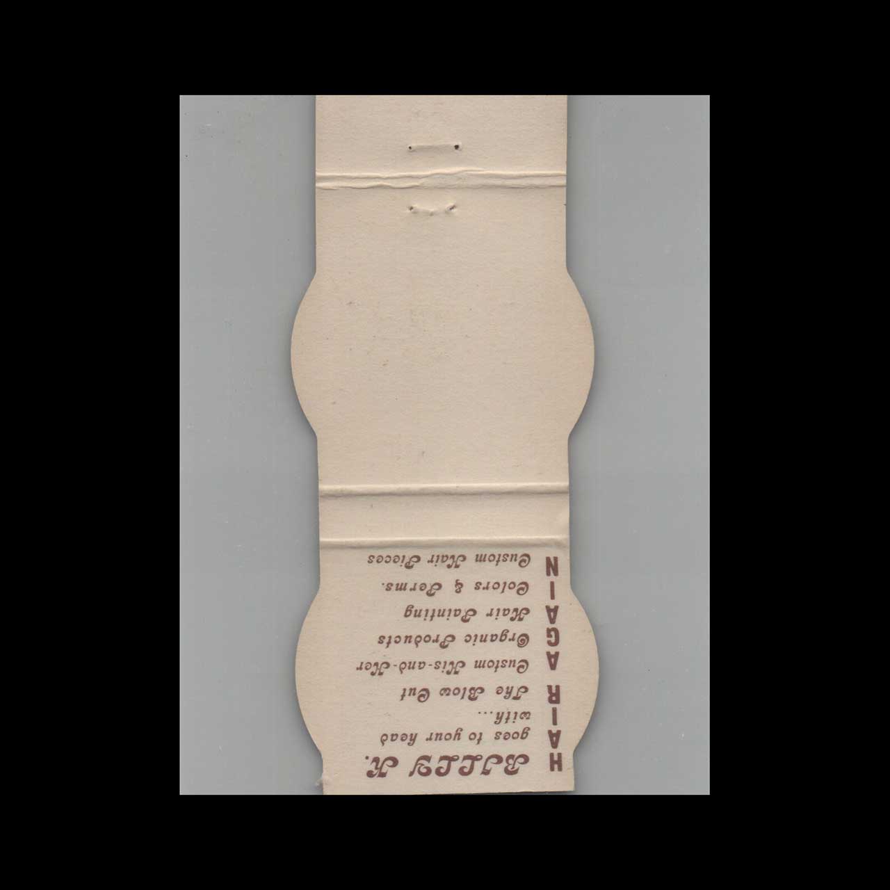 Billys Hair Styling Skokie IL Matchbook Cover Billys Hair Styling Skokie IL Matchbook Cover