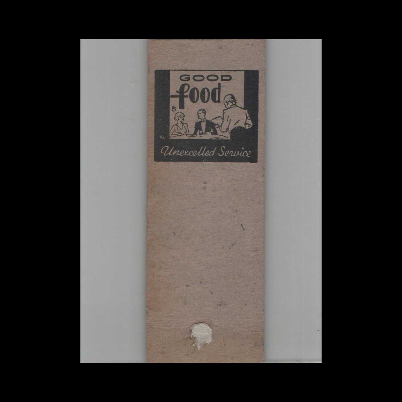 Advance Match Co The Valley Cafe Greeley CO Matchbook Cover Advance Match Co The Valley Cafe Greeley CO Matchbook Cover