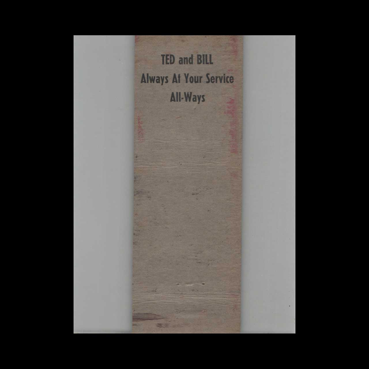 Teds Texaco Service Plymouth NH Matchbook Cover Teds Texaco Service Plymouth NH Matchbook Cover