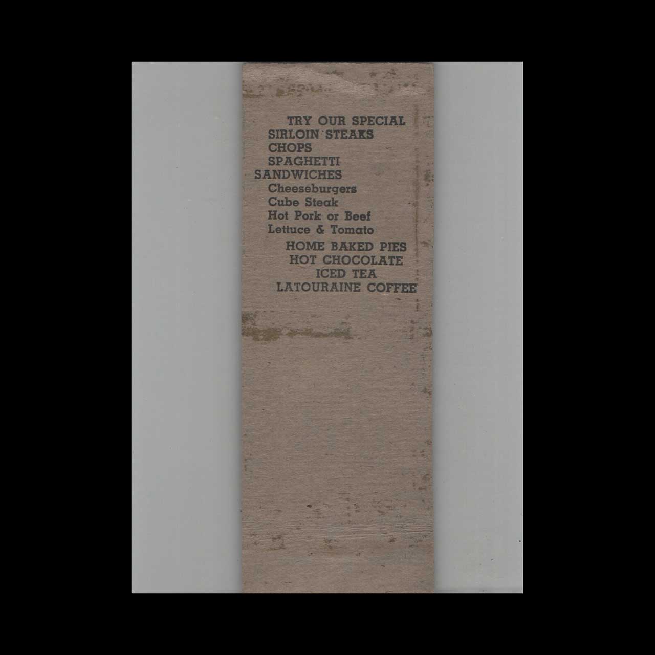 Kreisers Restaurant Matchbook Cover Advance Match Co Kreisers Restaurant Matchbook Cover Advance Match Co