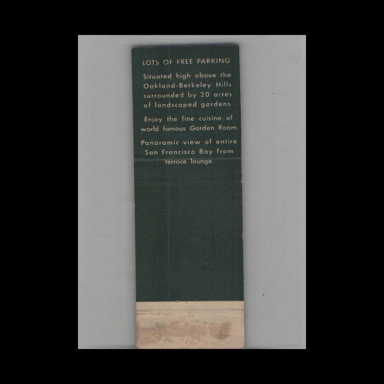 Full Length Matchbook Cover Hotel Claremont Berkeley CA #13 Full Length Matchbook Cover Hotel Claremont Berkeley CA #13