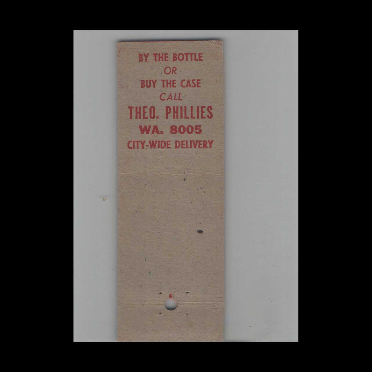 Full Length Matchbook Cover Chippewa Liquor Store Buffalo NY Full Length Matchbook Cover Chippewa Liquor Store Buffalo NY