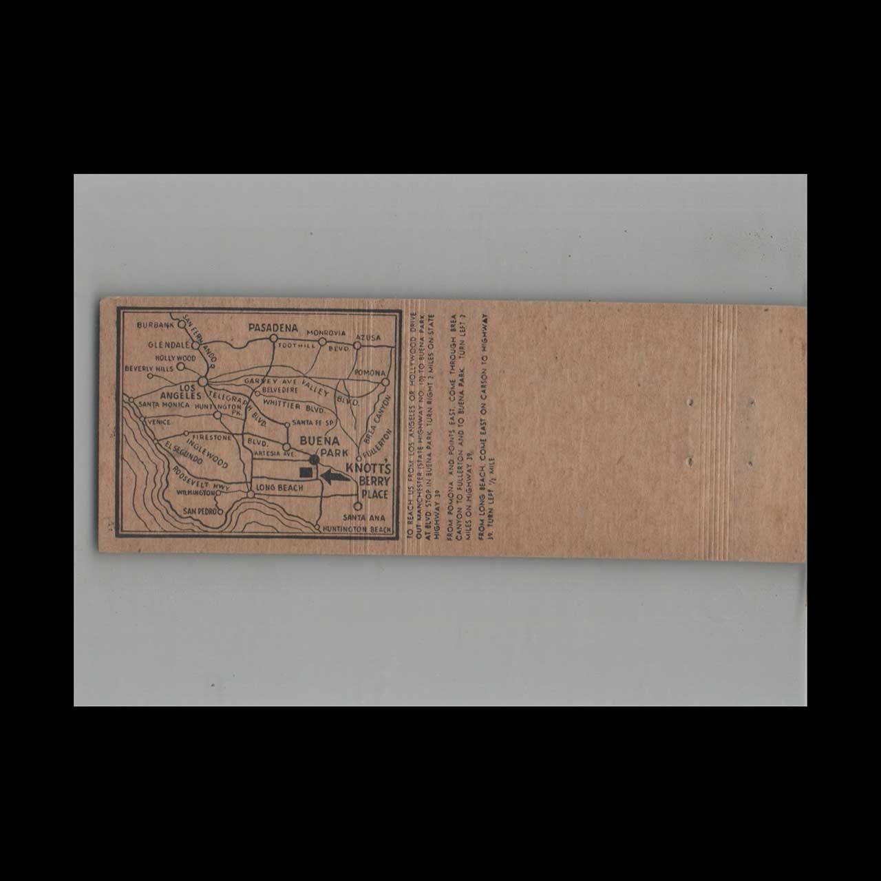 Knotts Berry Farm Matchbook for Chicken Dinners Buena Park CA Knotts Berry Farm Matchbook for Chicken Dinners Buena Park CA