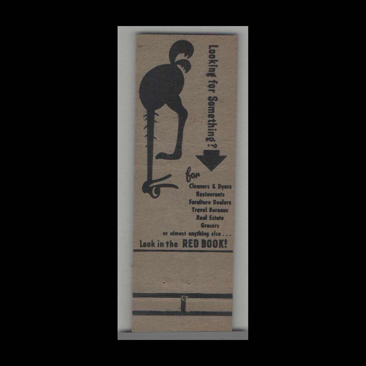 The Red Book Chicago Matchbook Cover The Red Book Chicago Matchbook Cover