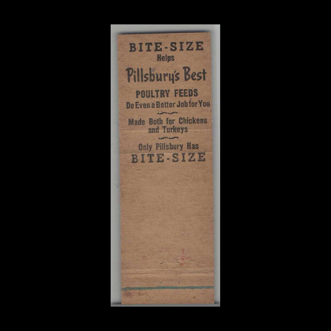 Pillsburys Best Feeds Matchbook Cover Clinton IA Pillsburys Best Feeds Matchbook Cover Clinton IA