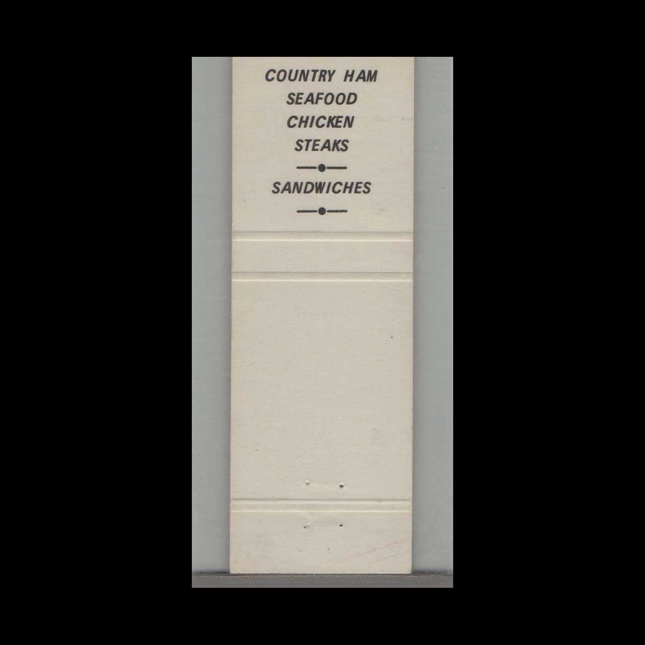 Matchbook Cover Country Green #1 Night Club & Restaurant Atla Matchbook Cover Country Green #1 Night Club & Restaurant Atla