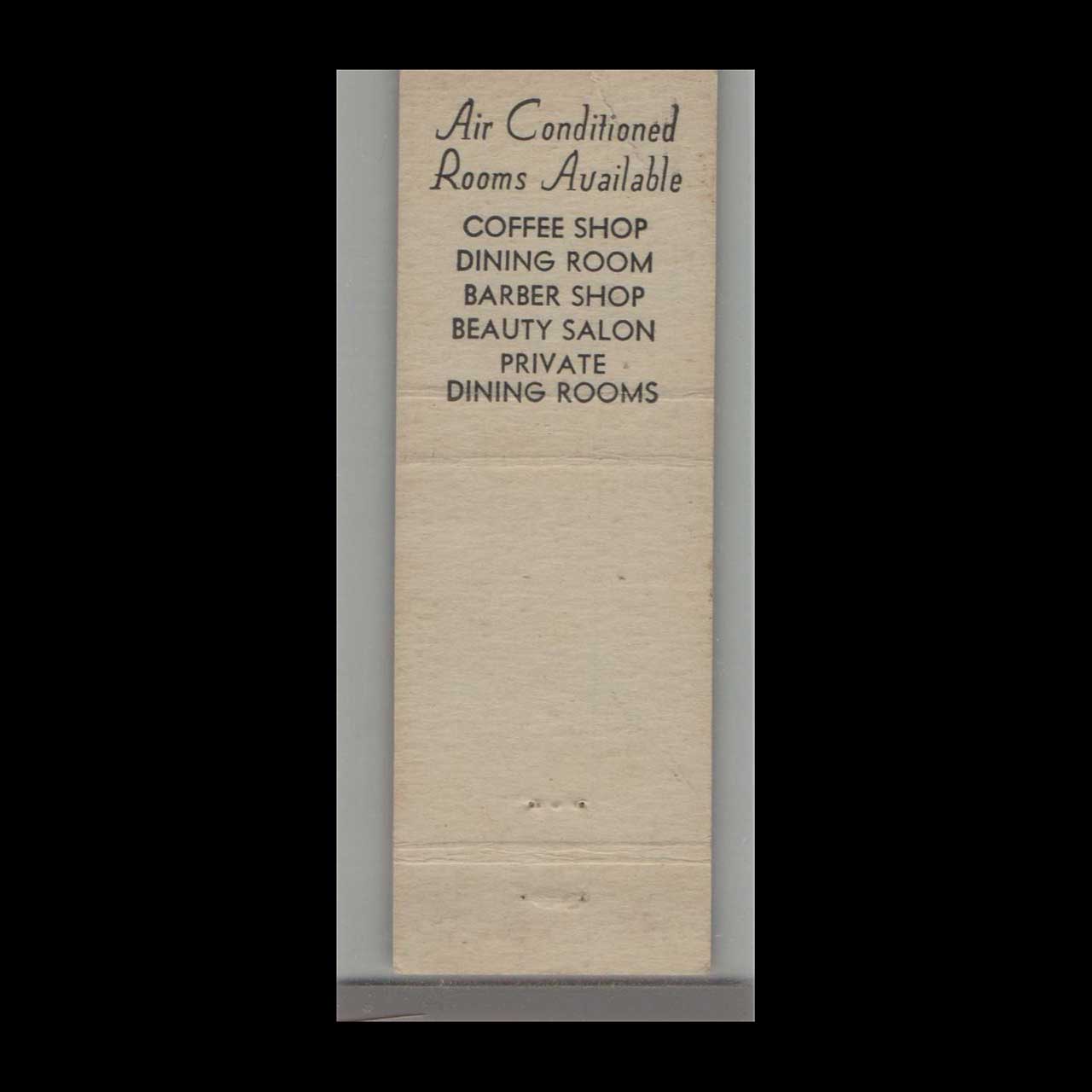 Matchbook Cover Claridge Hotel St Louis MO Matchbook Cover Claridge Hotel St Louis MO