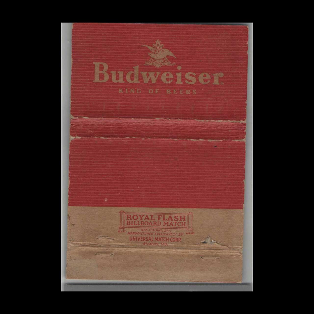 Matchbook Cover Anheuser Busch Champion Clydesdale Horses Ironton Matchbook Cover Anheuser Busch Champion Clydesdale Horses Ironton