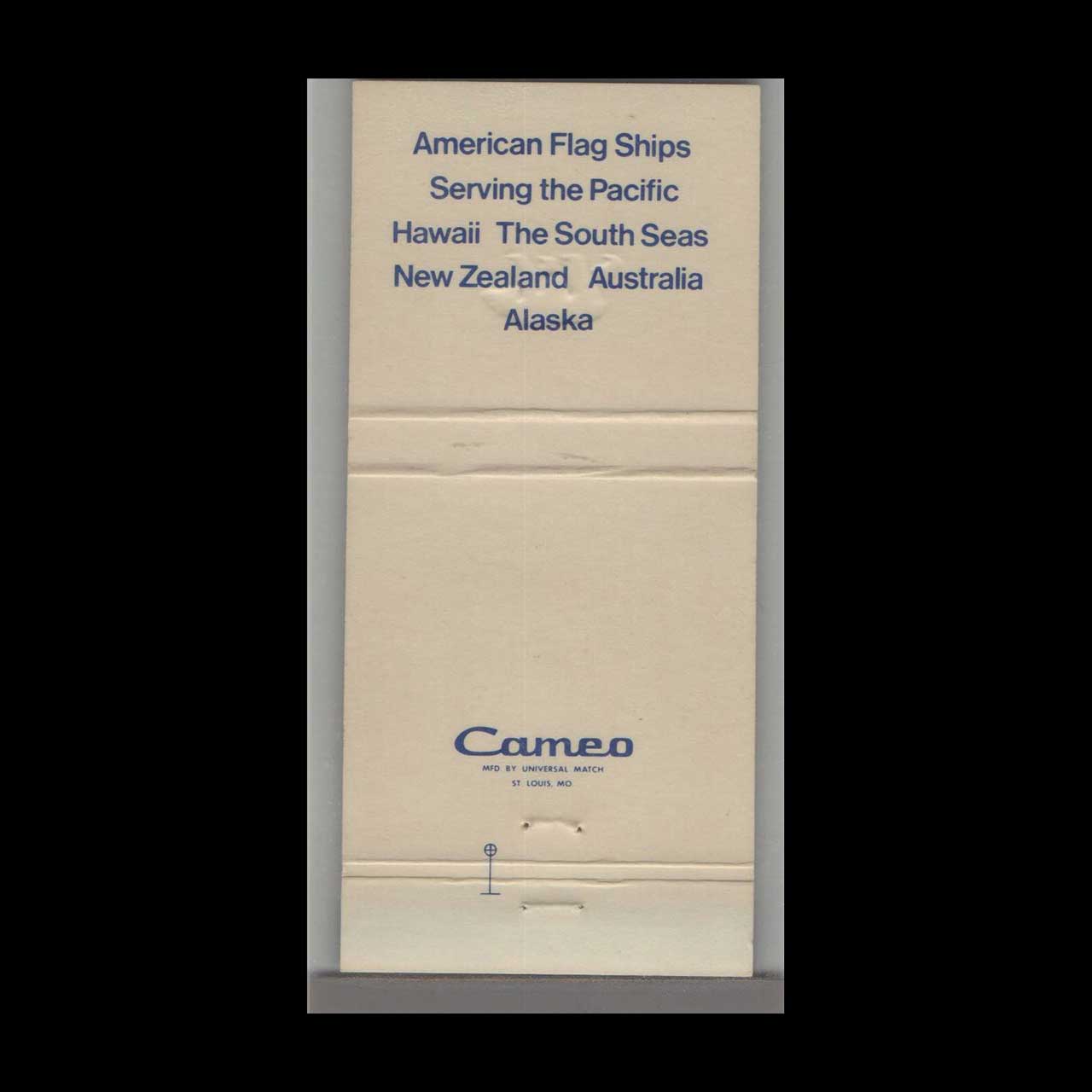 Pacific Far East Line Bear Matchbook Cover San Francisco Pacific Far East Line Bear Matchbook Cover San Francisco