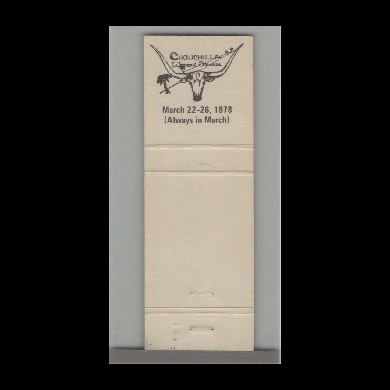 Chowchilla Jr Fair & Festival Matchbook Cover CA Chowchilla Jr Fair & Festival Matchbook Cover CA