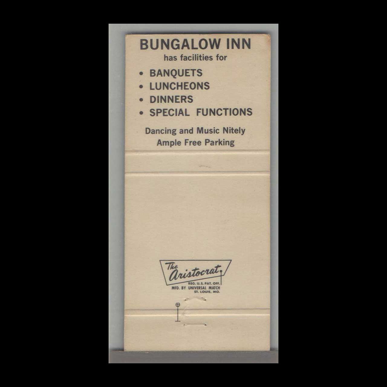 Rooster Matchbook Cover Bungalow Inn Jeffersonville Rooster Matchbook Cover Bungalow Inn Jeffersonville