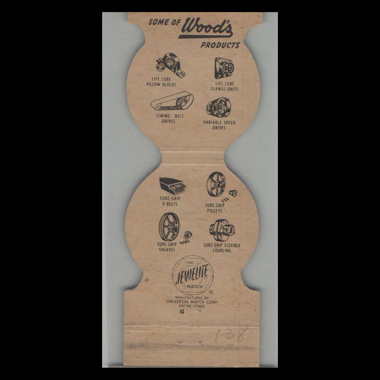 Power Transmission Machinery Matchbook Cover Chambersburg PA Power Transmission Machinery Matchbook Cover Chambersburg PA