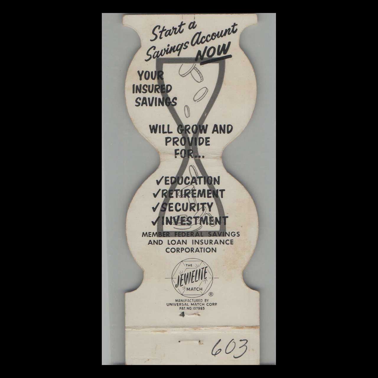 Matchbook Cover Salem Federal Savings & Loan Association Salem OR Matchbook Cover Salem Federal Savings & Loan Association Salem OR