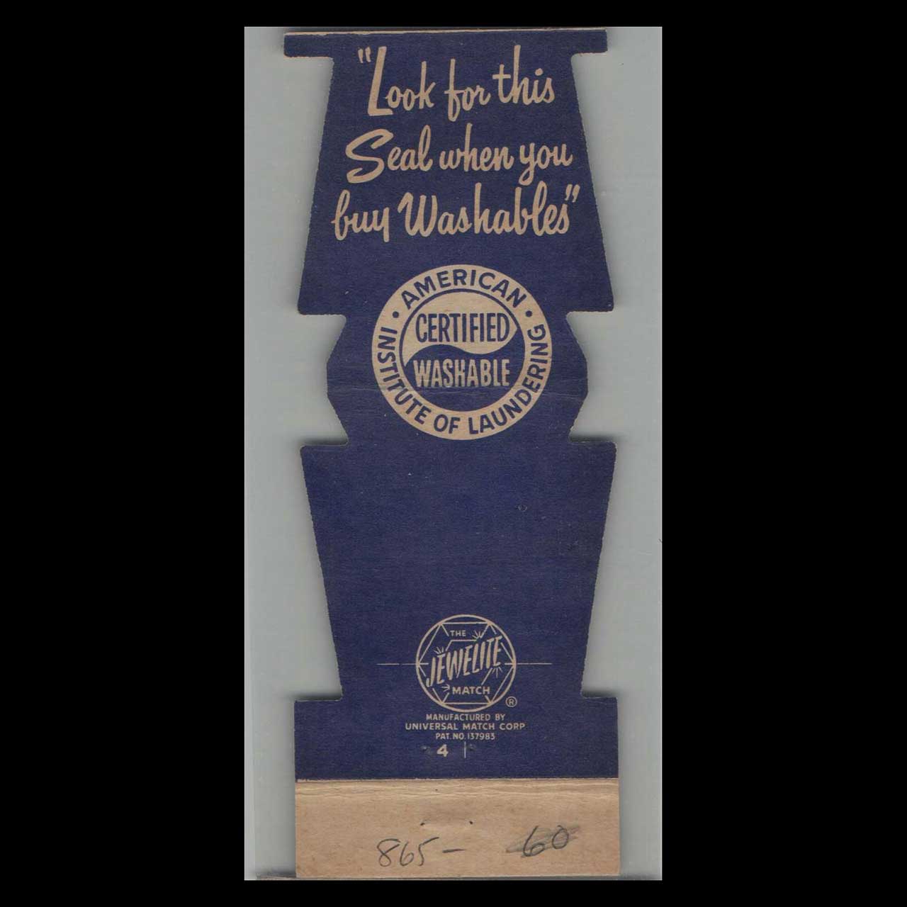 Best Laundry & Cleaning Sanitone Matchbook Cover Best Laundry & Cleaning Sanitone Matchbook Cover