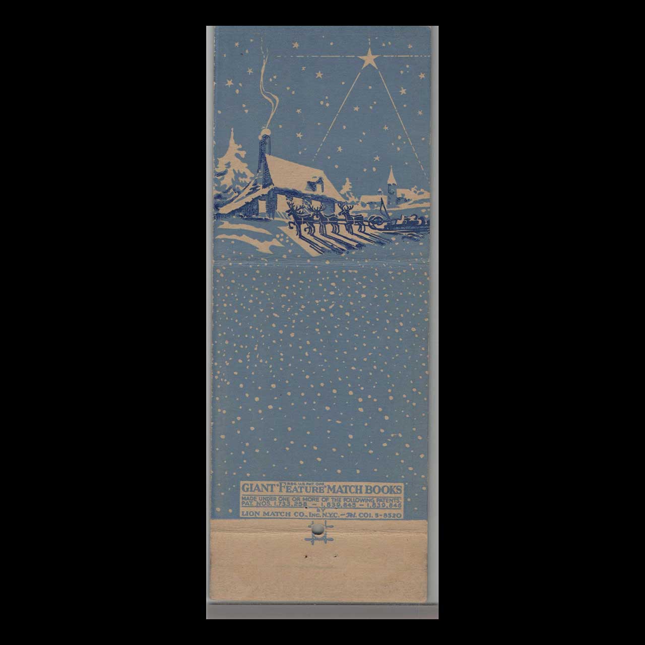 Giant Christmas Matchbook Cover Rudys Rail New York Giant Christmas Matchbook Cover Rudys Rail New York