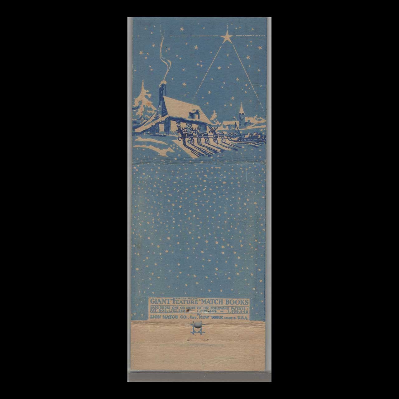 Giant Christmas Matchbook Cover Alexander R Fritz Giant Christmas Matchbook Cover Alexander R Fritz