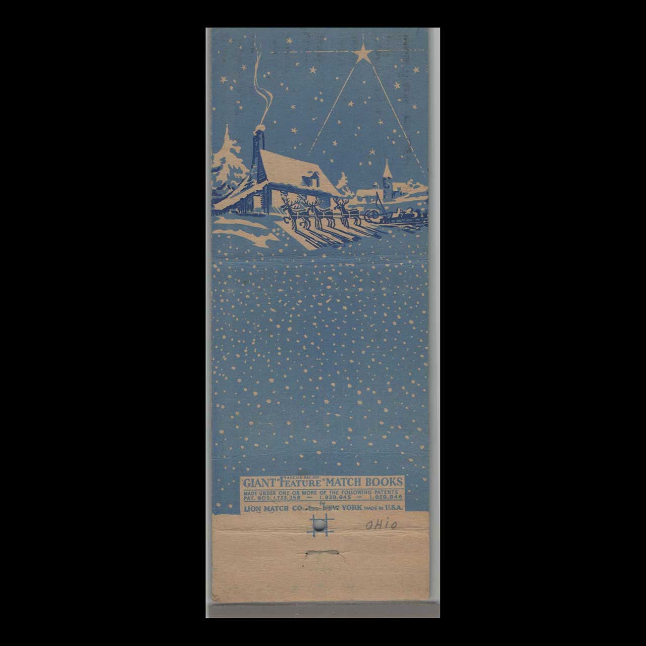 Giant Christmas Matchbook Cover Broadview Bedford Grand Giant Christmas Matchbook Cover Broadview Bedford Grand