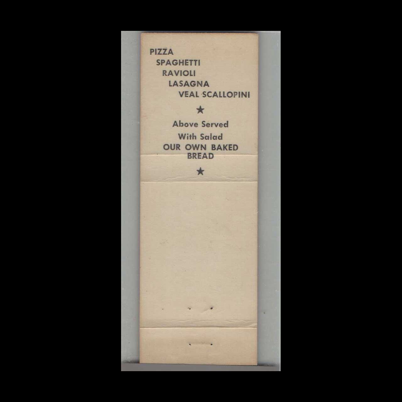 Armandos Italian Restaurant Matchbook Cover Glendale CA Armandos Italian Restaurant Matchbook Cover Glendale CA