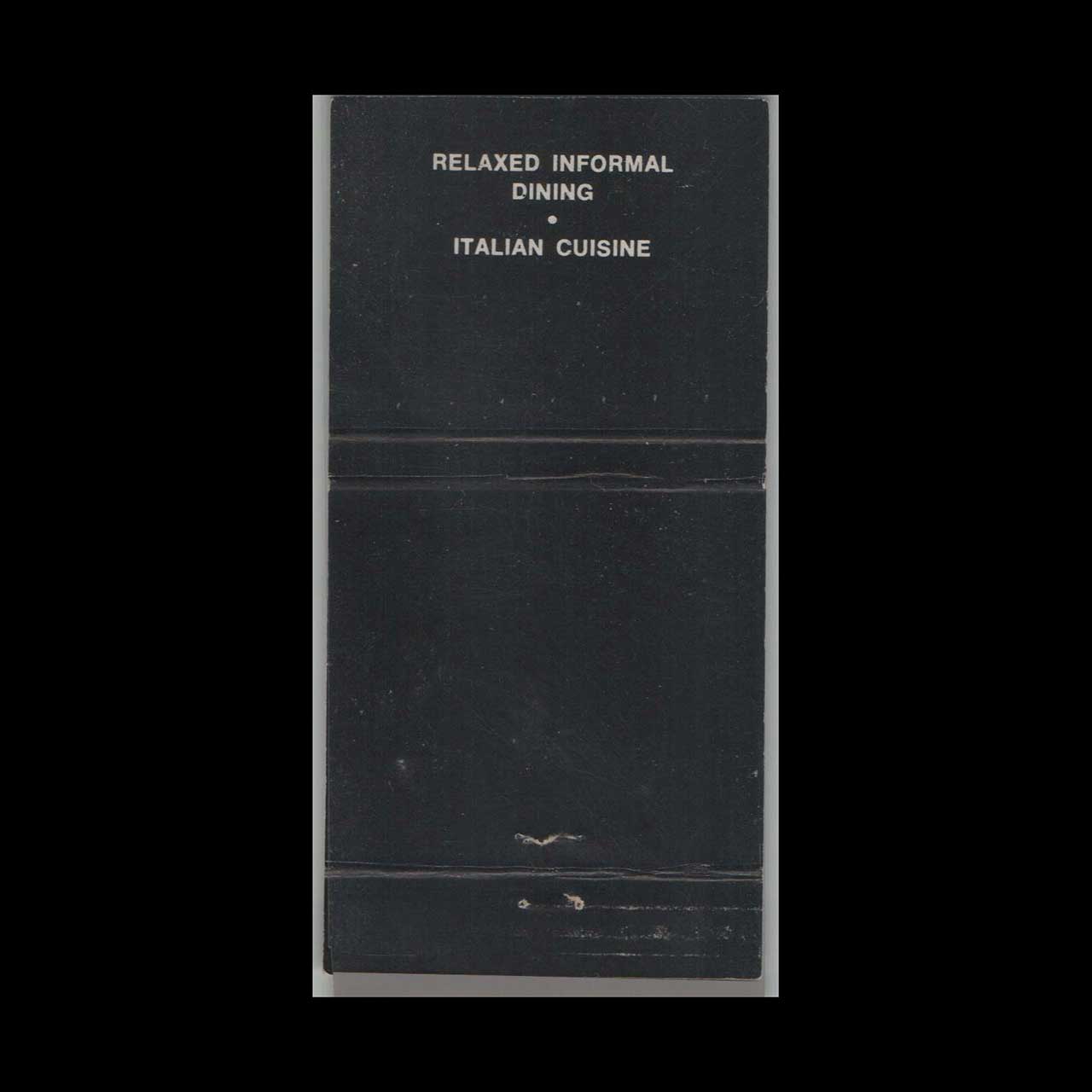 Venettis Italian Restaurant Matchbook Cover Seattle Venettis Italian Restaurant Matchbook Cover Seattle