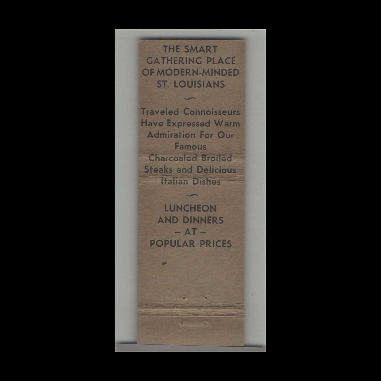 Ruggeris Italian Dishes Matchbook Cover St Louis MO Ruggeris Italian Dishes Matchbook Cover St Louis MO