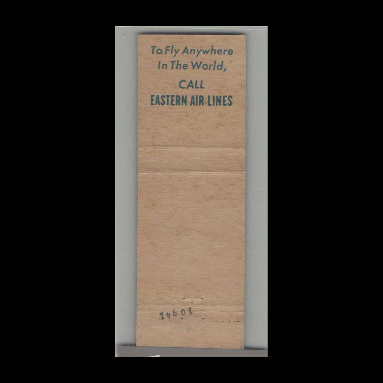Eastern Airlines Cities Service Matchbook Cover Eastern Airlines Cities Service Matchbook Cover