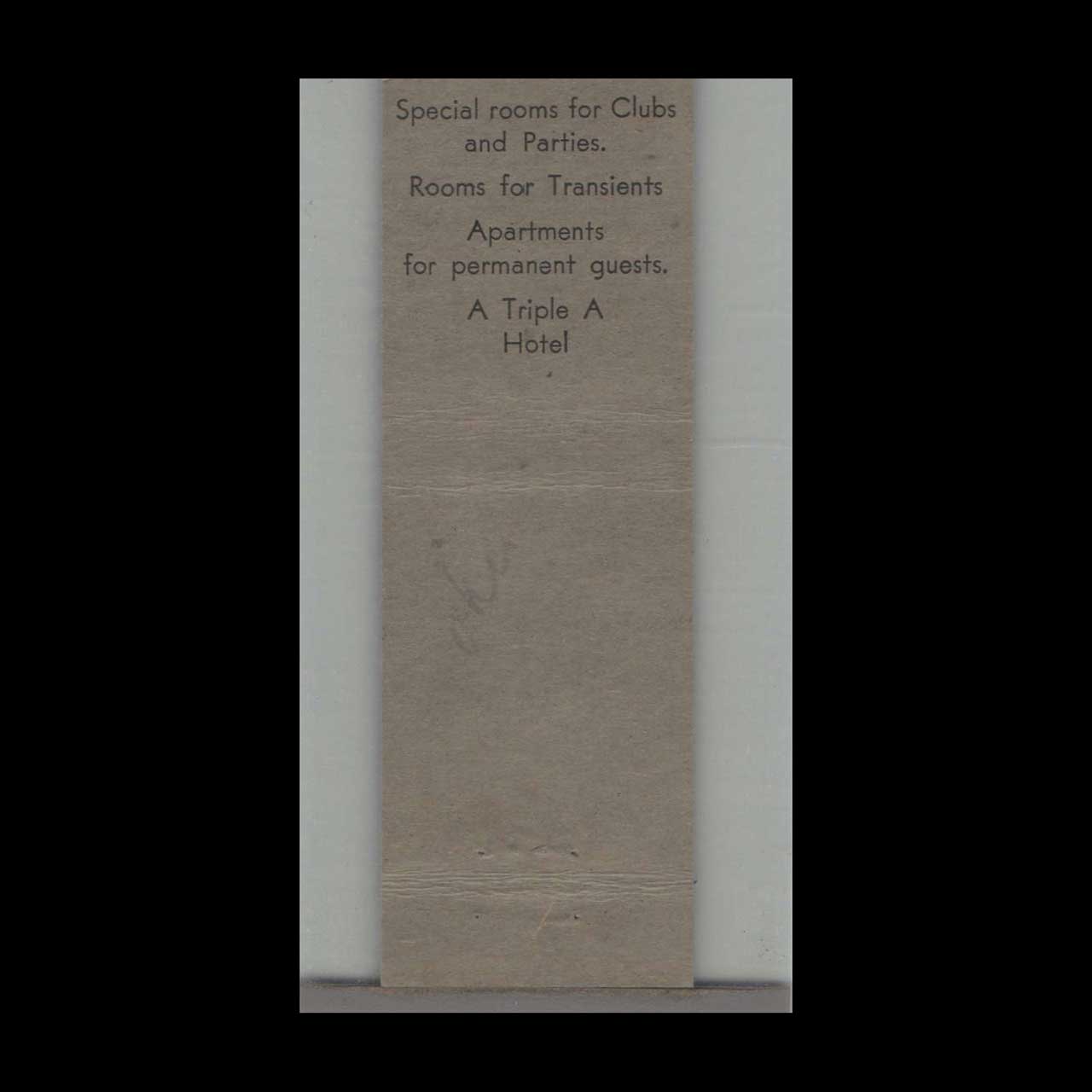 1930s Hotel Sederis Elyria Matchbook Cover 1930s Hotel Sederis Elyria Matchbook Cover