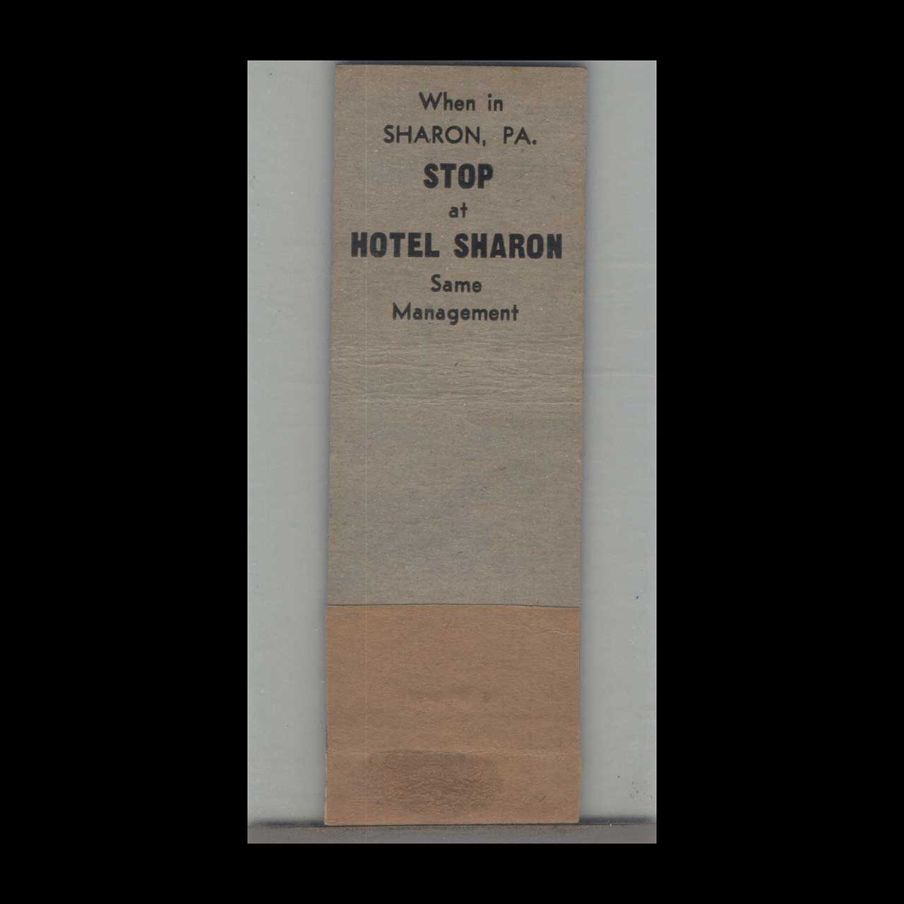 1930s Hotel Riverview Matchbook Cover Greenville PA 1930s Hotel Riverview Matchbook Cover Greenville PA