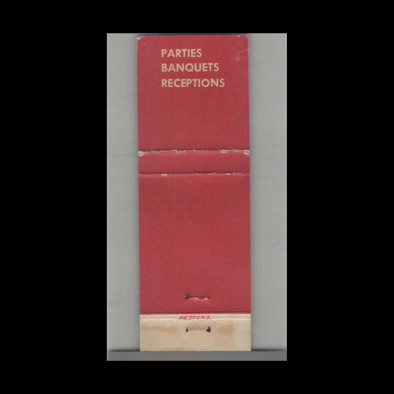 Nestors Restaurant Matchbook Cover Little Falls NJ Nestors Restaurant Matchbook Cover Little Falls NJ