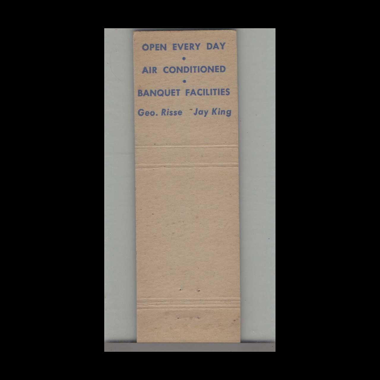 The Westwood Restaurant Matchbook Cover West Orange NJ The Westwood Restaurant Matchbook Cover West Orange NJ