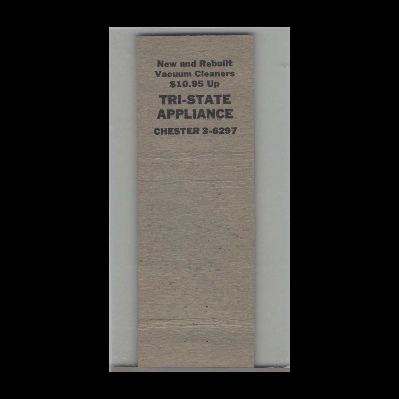 Fishing Matchbook Cover Tri State Appliance Chester PA Fishing Matchbook Cover Tri State Appliance Chester PA
