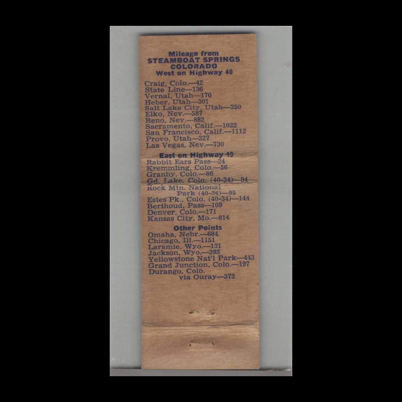 Fishing Matchbook Cover Nites Rest Motel Steamboat Springs Fishing Matchbook Cover Nites Rest Motel Steamboat Springs