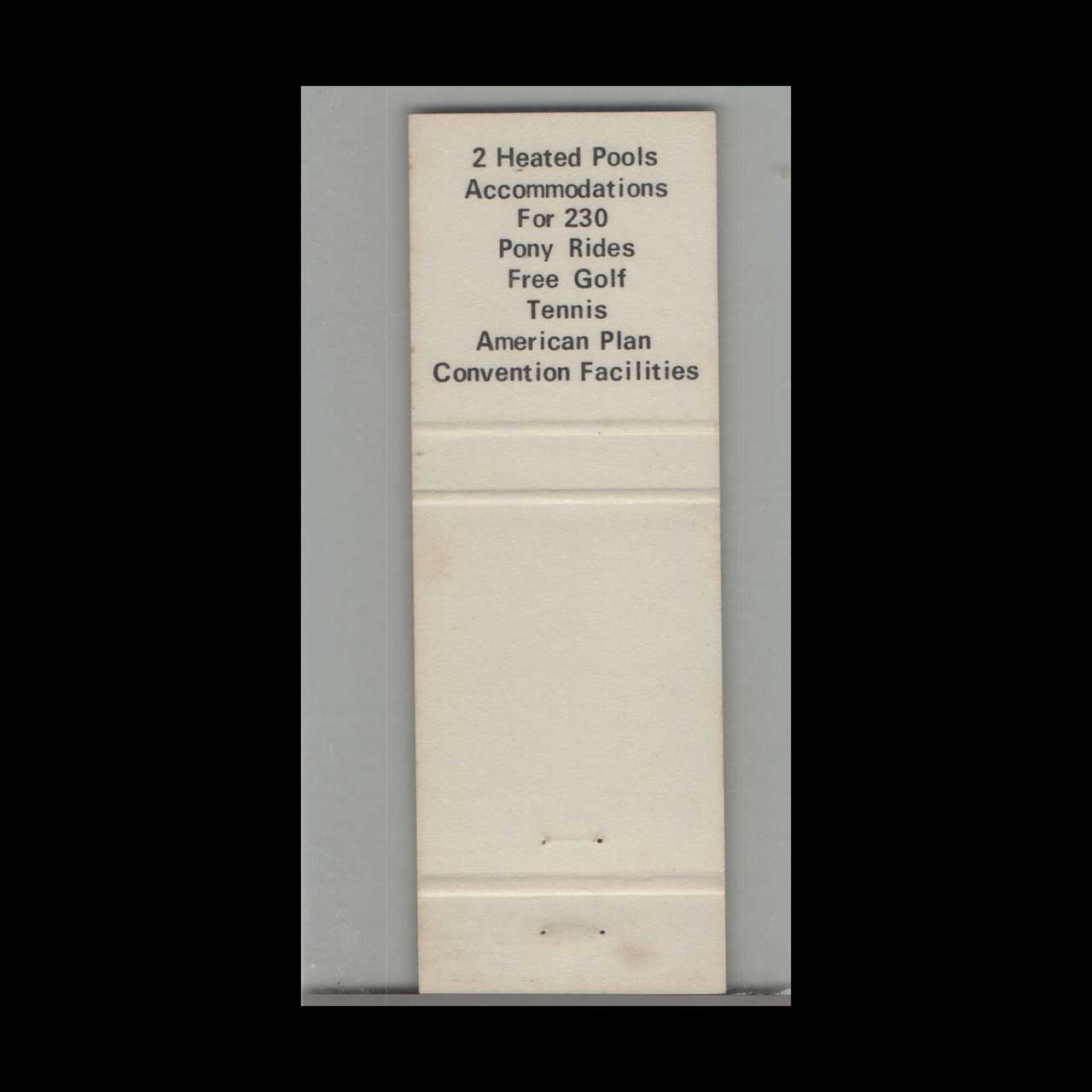 Fishing Matchbook Cover Fair Hills Detroit Lakes MN Fishing Matchbook Cover Fair Hills Detroit Lakes MN