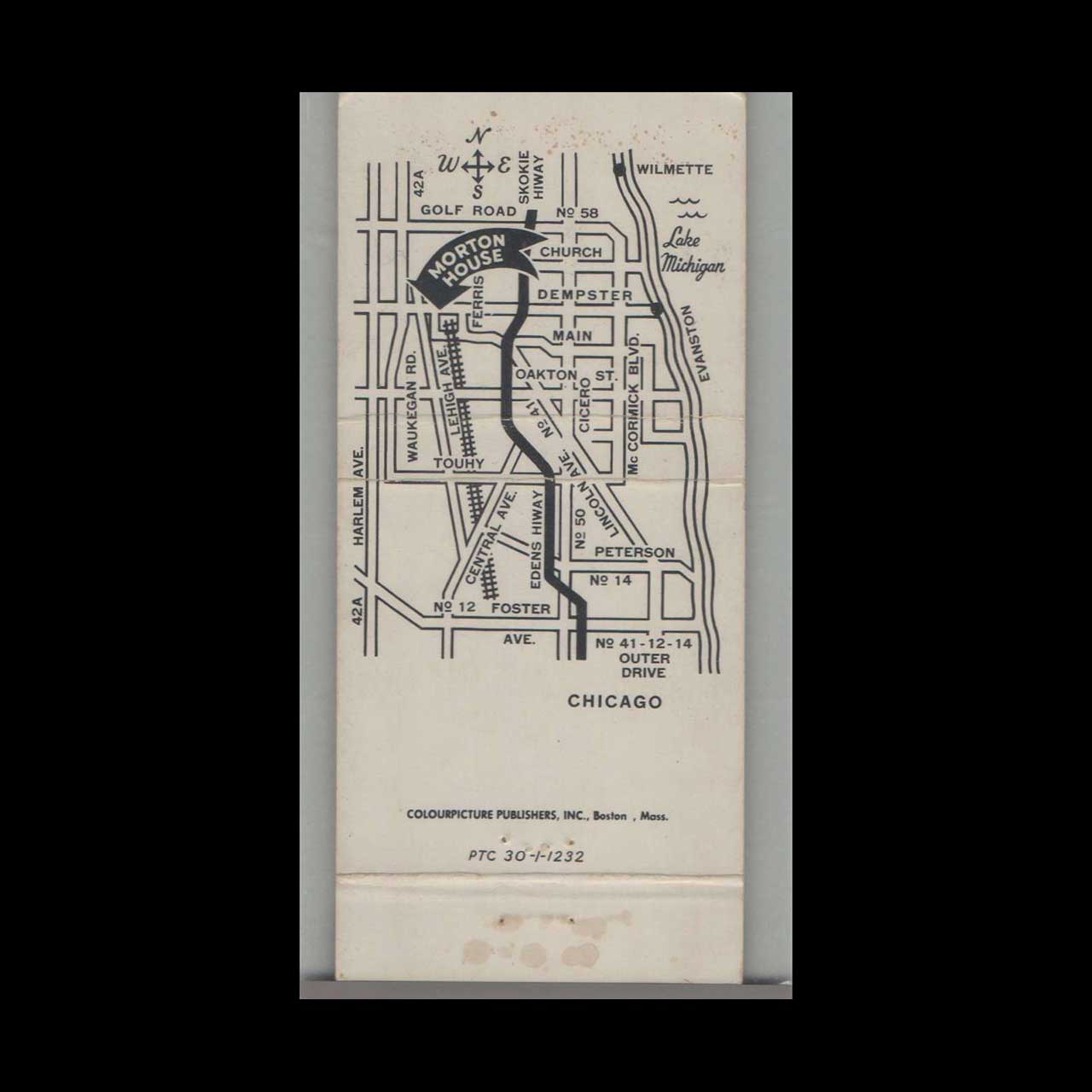 Lincoln Morton House Restaurant Matchbook Cover Chicago Lincoln Morton House Restaurant Matchbook Cover Chicago