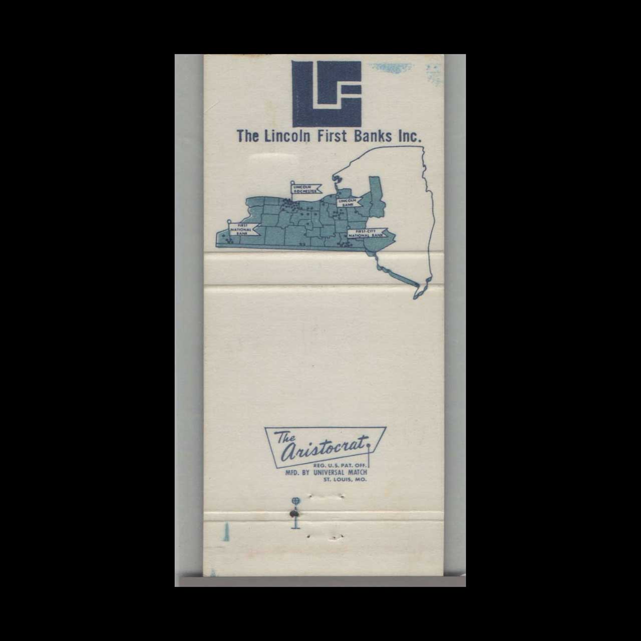 Matchbook Cover Lincoln Lincoln Rochester Trust Brockport NY Matchbook Cover Lincoln Lincoln Rochester Trust Brockport NY