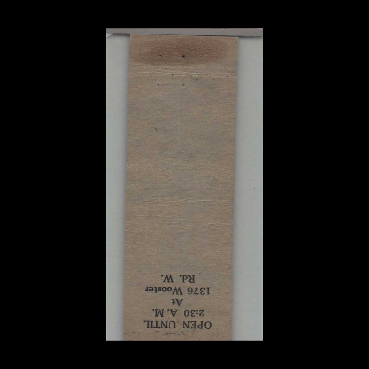 Hanics Cafes Barberton Matchbook Cover Hanics Cafes Barberton Matchbook Cover