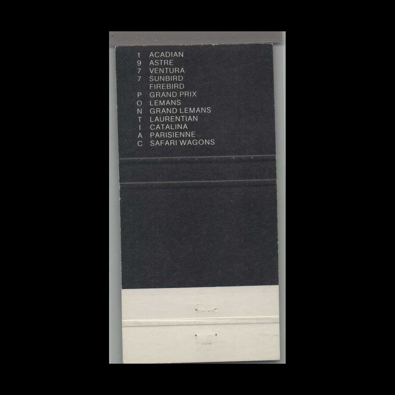 1977 Pontiac Dealer Matchbook Cover Sydney NS 1977 Pontiac Dealer Matchbook Cover Sydney NS