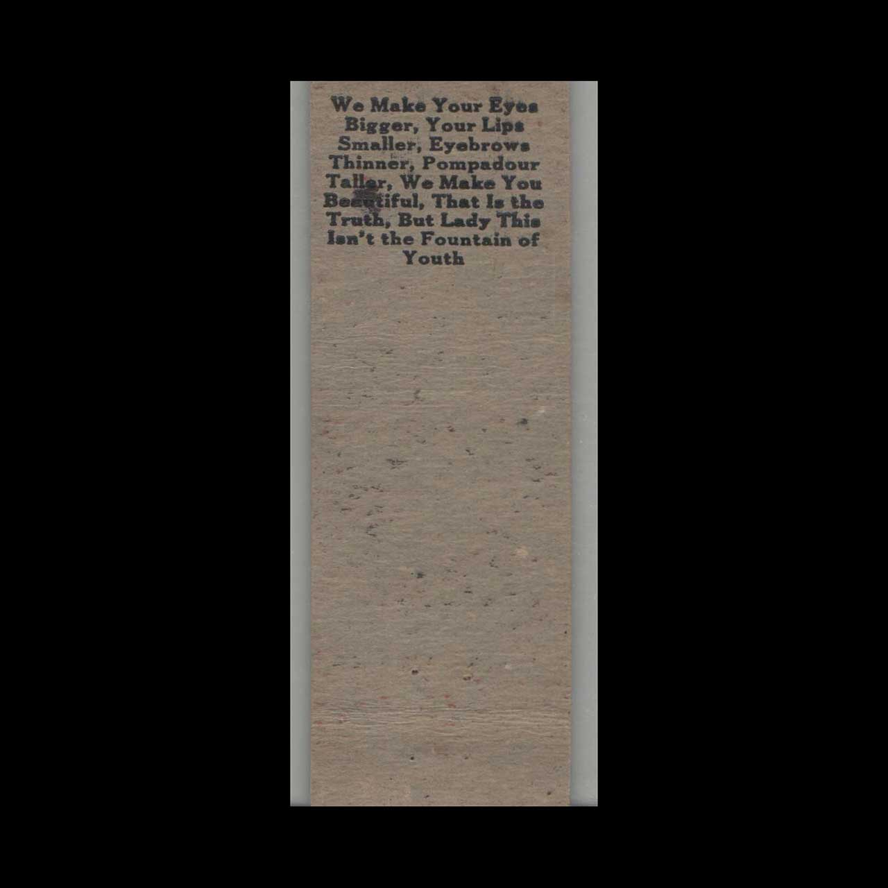 Jennies Beauty Shop Matchbook Cover Chester PA Jennies Beauty Shop Matchbook Cover Chester PA