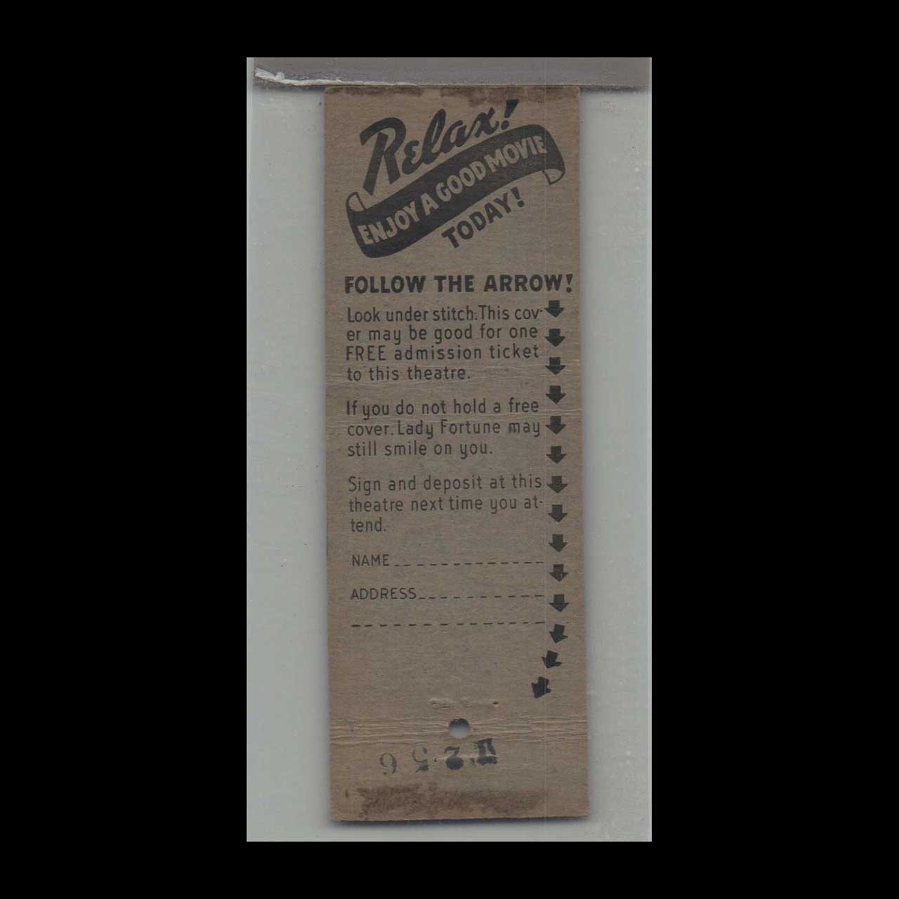 Hollywood Theatre So St Paul Matchbook Cover Hollywood Theatre So St Paul Matchbook Cover
