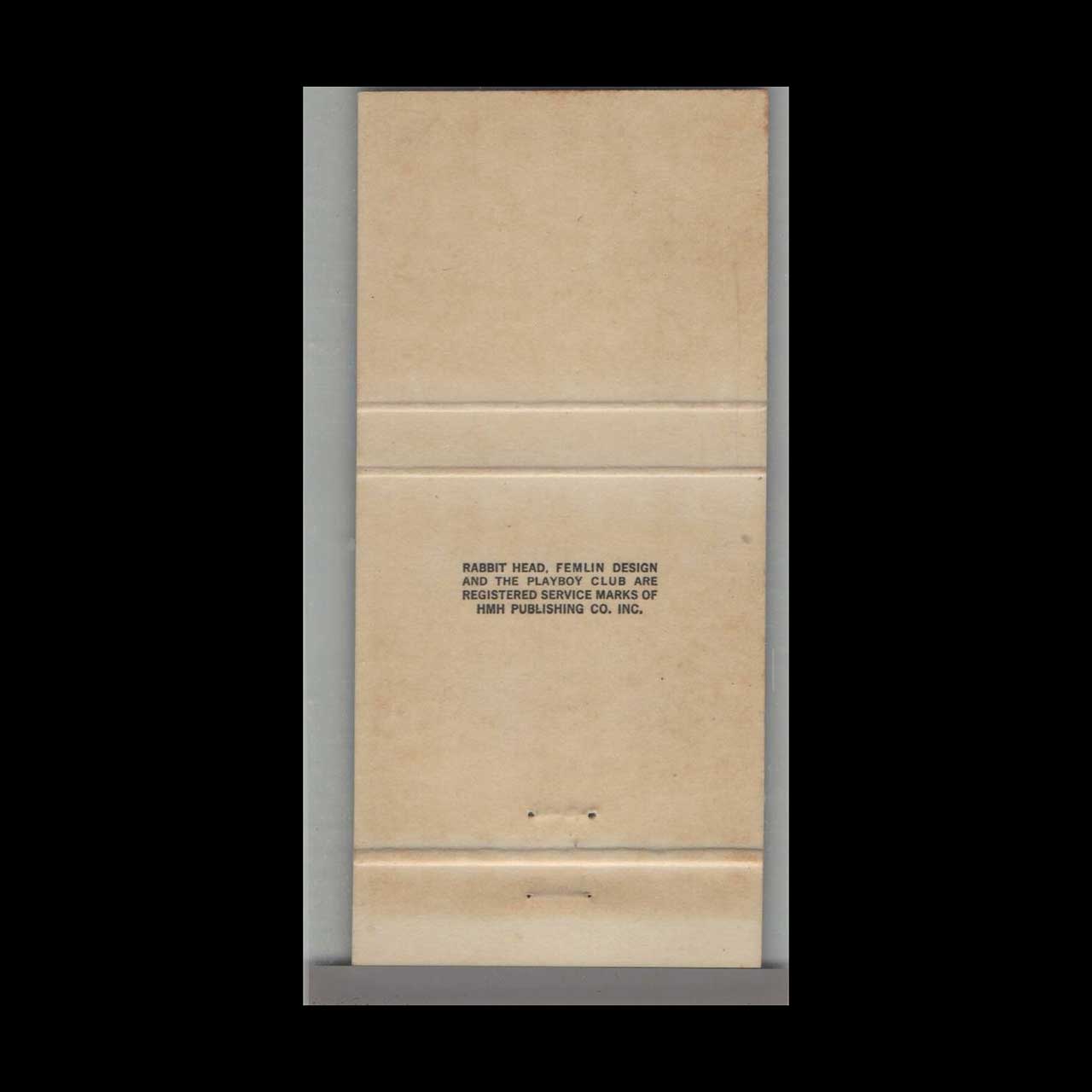 Playboy Club Matchbook Cover Iconic Bunny Logo Playboy Club Matchbook Cover Iconic Bunny Logo