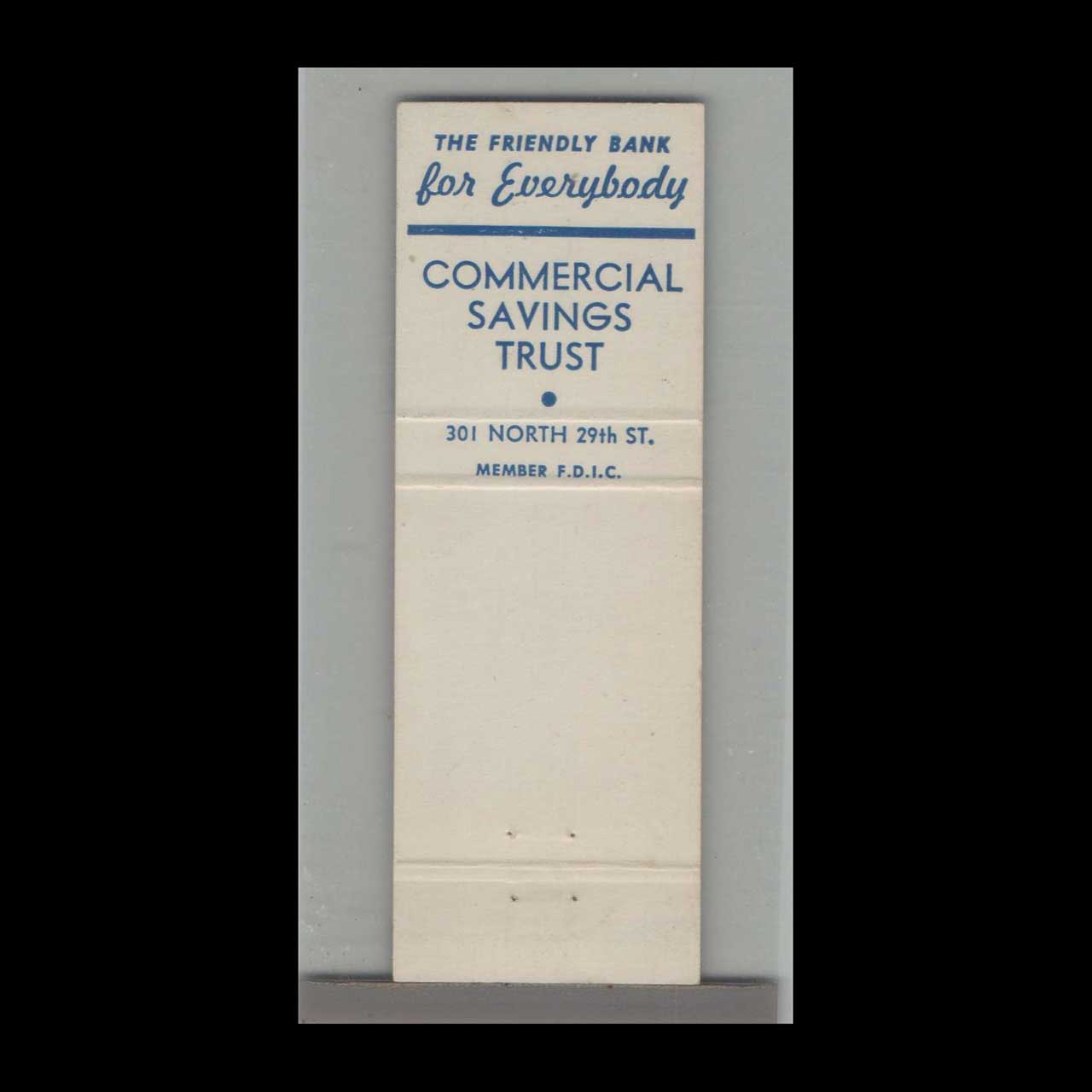 Matchbook Cover Montana Security Trust & Savings Bank Billings MT Matchbook Cover Montana Security Trust & Savings Bank Billings MT