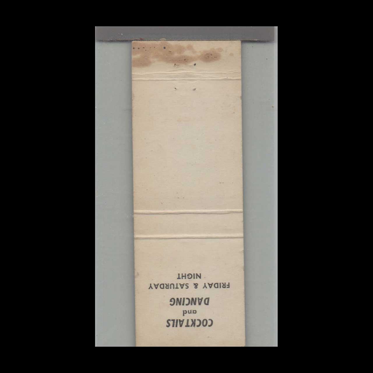 339 Club Matchbook Cover West Street NYC 339 Club Matchbook Cover West Street NYC