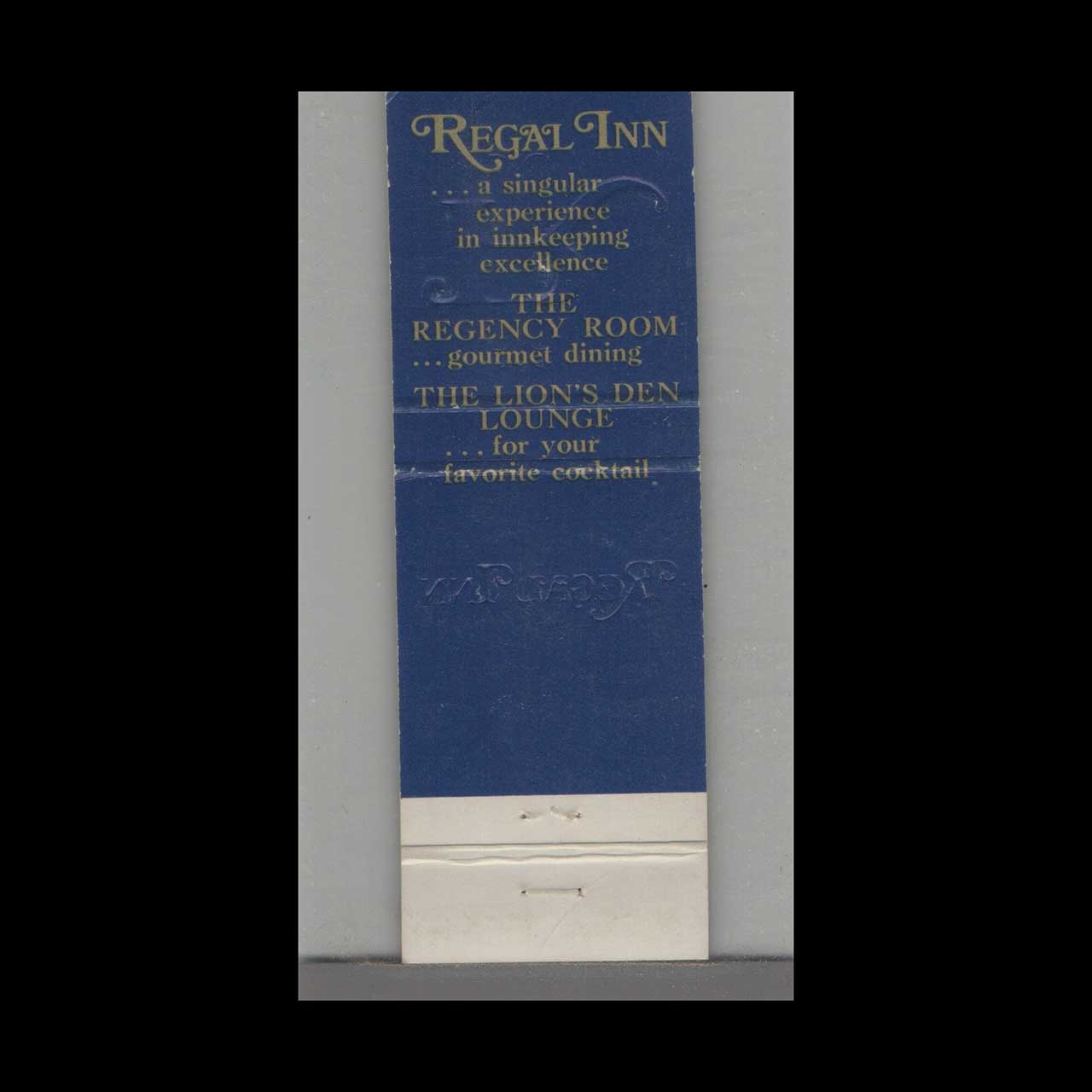 Matchbook Cover Regal Inn Hyannis MA Matchbook Cover Regal Inn Hyannis MA