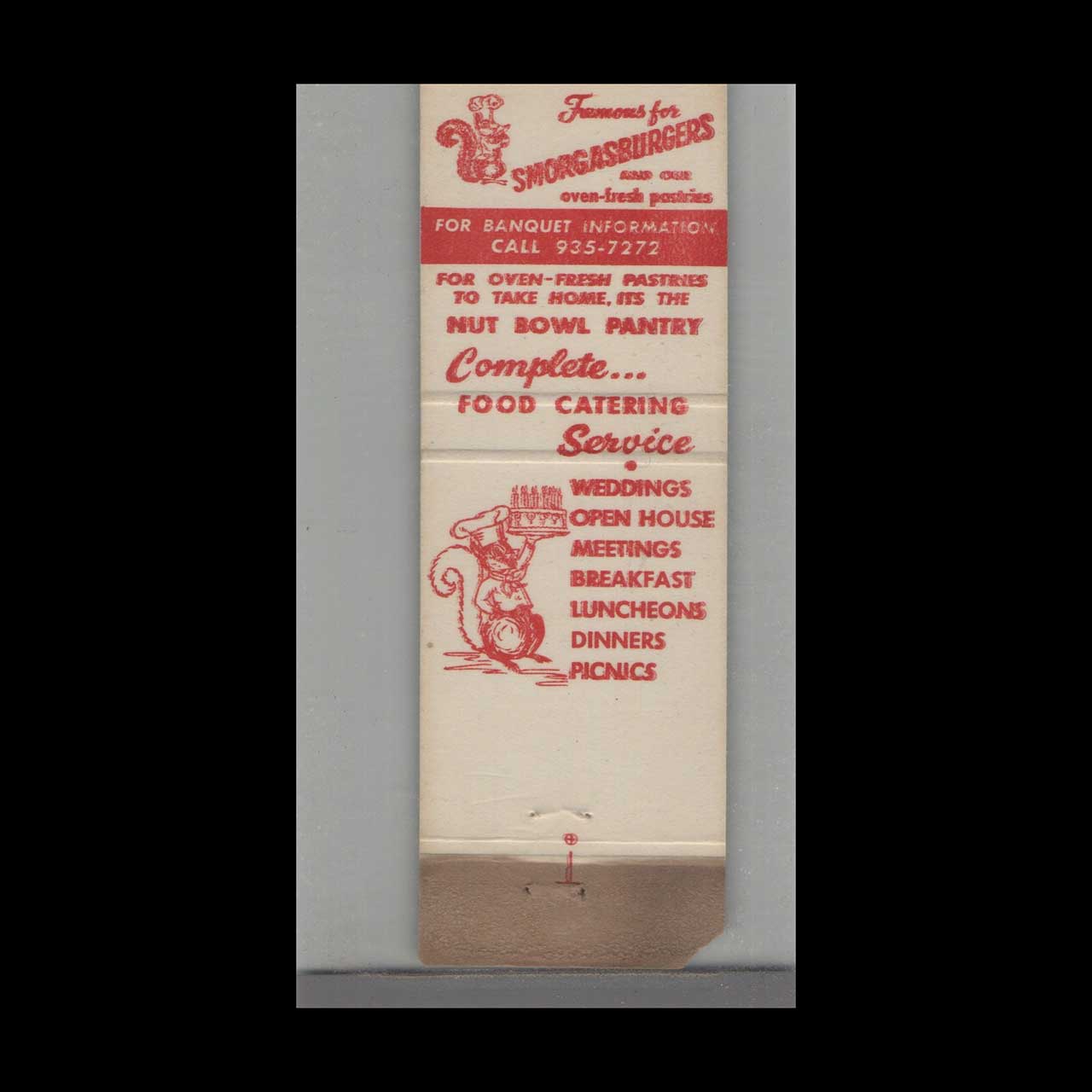 The Nut Bowl Restaurant Matchbook Cover Pleasant Hill CA The Nut Bowl Restaurant Matchbook Cover Pleasant Hill CA