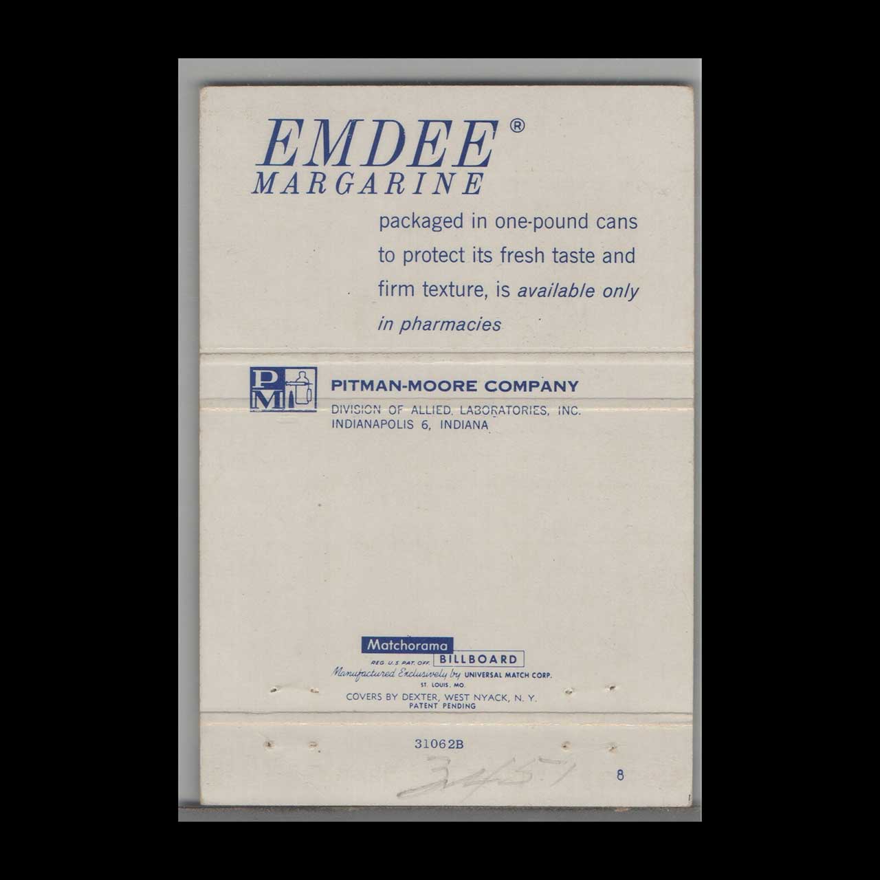 40 Strike Matchbook Cover Emdee Margarine Lower Cholesterol Levels 40 Strike Matchbook Cover Emdee Margarine Lower Cholesterol Levels