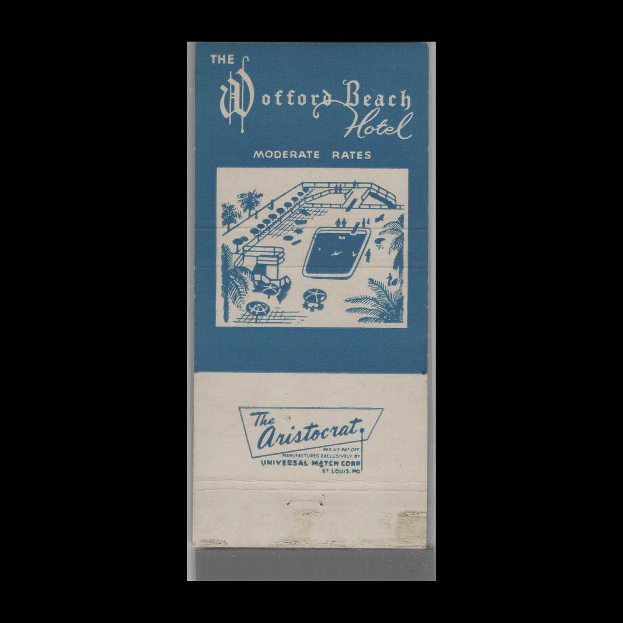 Matchbook Cover Wofford Beach Hotel Miami Beach FL Matchbook Cover Wofford Beach Hotel Miami Beach FL