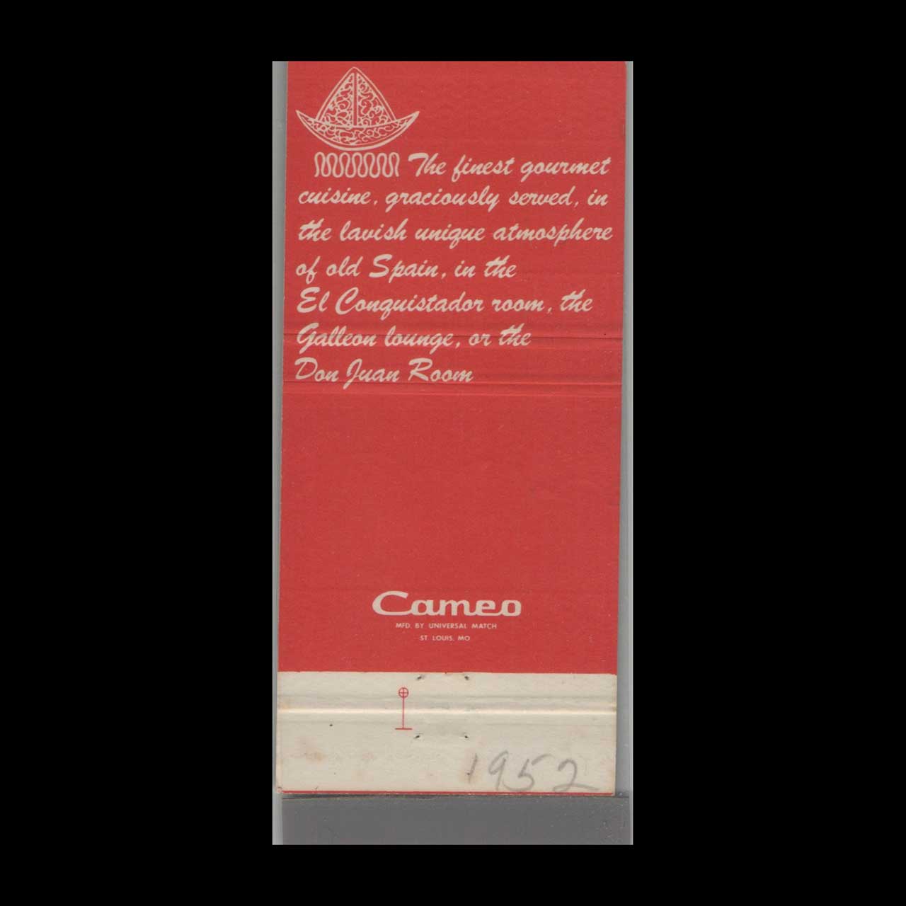 The Captains Table Everglades City Matchbook Cover The Captains Table Everglades City Matchbook Cover